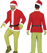 Strój Kostium Mikołaj Buntownik Zielony Świąt, L