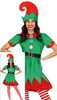 Strój Kostium Pani ELF  Pomocnik Mikołaja, XL