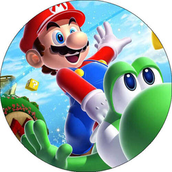 Opłatek tortowy 29 cm, Super Mario 1 szt.