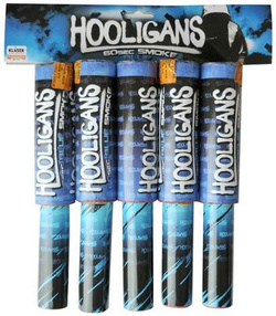 Świeca Dymna z uchwytem Hooligans Niebieska 5szt.