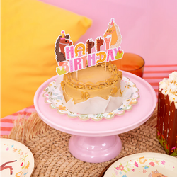 Topper na tort KONIKI Konie Happy Birthday 14cm