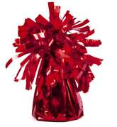 Ciężarek do balonów foliowy, czerwony 1 szt.