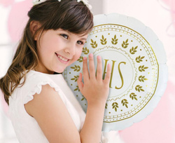 Balon Foliowy Komunijny IHS Dekoracja Okrągły 45cm