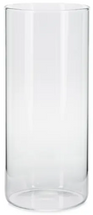 Szklany ŚWIECZNIK Wazon Tuba na Świecę, 10x23cm