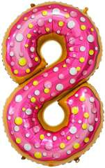 Balon foliowy Cyfra 8, ciasteczko, 78 cm