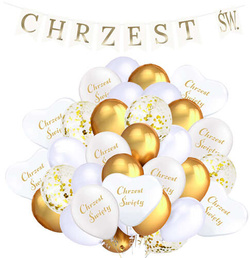 Zestaw Chrzest Święty BALONY + BANER