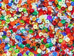 Cekiny łamane sześciokątne, mix kolorów, 12 gram