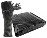 Słomki łamane - czarna,  5mm/21cm 500szt.