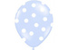 Balony 14'' błękit w białe kropki, 5 szt.