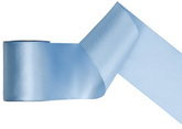 Tasiemka satynowa, mglisty nieb., 100mm/25m