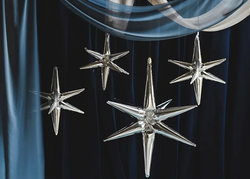 Balon Foliowy Gwiazda 3D SREBRNY 105cm