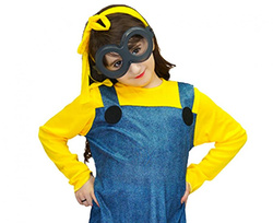 Kostium Strój Żółty Ludzik Dziewczynka 110/120cm