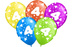 Balony z nadrukiem na 4 urodziny  "4" - 5 szt.