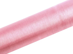 Organza dekoracyjna 16 cm, 1 rolka, j. róż