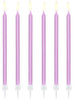 Świeczki urodzinowe gładkie j. liliowy 14cm 12szt.
