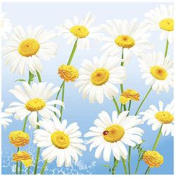 Serwetki  WIOSENNE KWIATY Stokrotki 33x33cm 20szt.