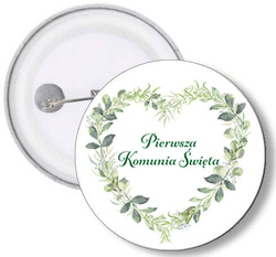 Przypinka Broszka Komunijna, Serce, 1szt.