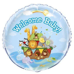Balon foliowy Welcome Baby 45 cm, 1 szt.