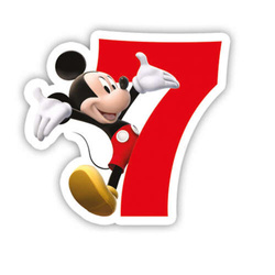 Świeczka cyferka 7 „Myszka Mickey” 1szt.