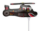 Balon Foliowy Helikopter Black Chopper, 1 szt