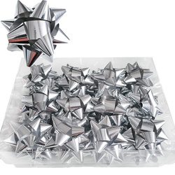 Rozety przyklejane 8 cm, srebrne 36 szt. 1 op.