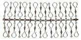 Haczyki do ozdób srebrne, 30 szt