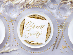 Serwetki Chrzest Święty, biały, 33x33cm, 1 opak.