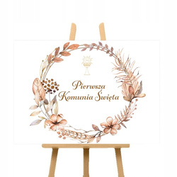 Plakat na komunie BOHO 61cm x 43 cm 1 szt.