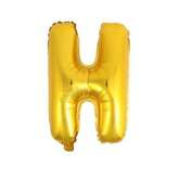 Balon Foliowy Litera "H", Złoty, 45 cm, 1 szt.