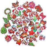 Naklejki Winylowe Świąteczne Cartoon 4-6cm, 50 szt