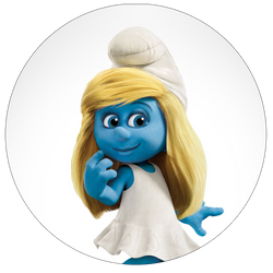 Opłatek tortowy 14 cm, Smerfy 1 szt.