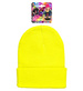Czapka Żółta Neonowa Beanie Lata 80 Disco Neon
