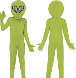 Kostium Strój Zielony KOSMITA Obcy Ufo Alien 5-6 l