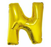 BALON FOLIOWY LITERA „N”, 85cm, ZŁOTA