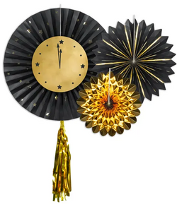 Rozety Dekoracyjne ZEGAR Północ Sylwester 3szt.