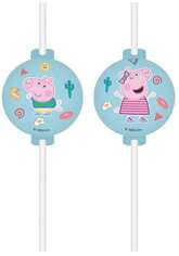 Słomki Rurki Świnka Peppa 4 szt.