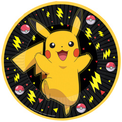 Talerzyki Papierowe Pokemon PIKACHU 23cm 8szt.