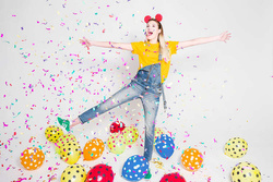 Tuba z konfetti, mix, 80cm 1 szt.