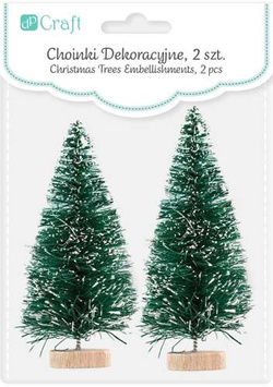 Choinki Dekoracyjne Zielone Ozdobne 8cm 2szt.