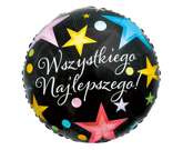 Balon foliowy Wszystkiego Najlepszego, 18", 1 szt.