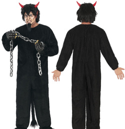 Kostium Strój Czarny DIABEŁ Krampus Demon, L