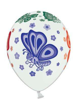 Balony 14" Pastel White Motylki 5 szt.