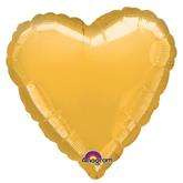 Balon foliowy "SERCE" złote, 43 cm, 1 szt.