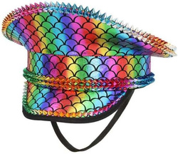 Czapka Euphoria Kolorowa Tęczowa z Ćwiekami