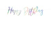 Baner Happy Birthday, opalizujący, 16,5x62, 1 szt.