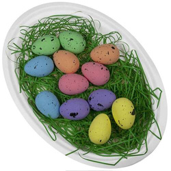 Jajka styropianowe kolorowe 12szt. 3cm x 4cm