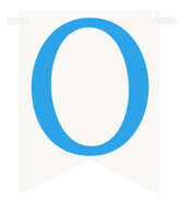 Flagietka, Litera O, Niebieska, 1 szt.