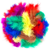 PIÓRKA Dekoracyjne Ozdobne KOLOROWE Mix 5-12cm 10g