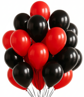 Zestaw Balonów CZARNE CZERWONE 20szt.