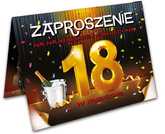 Zaproszenie na 18 urodziny, 1 szt.